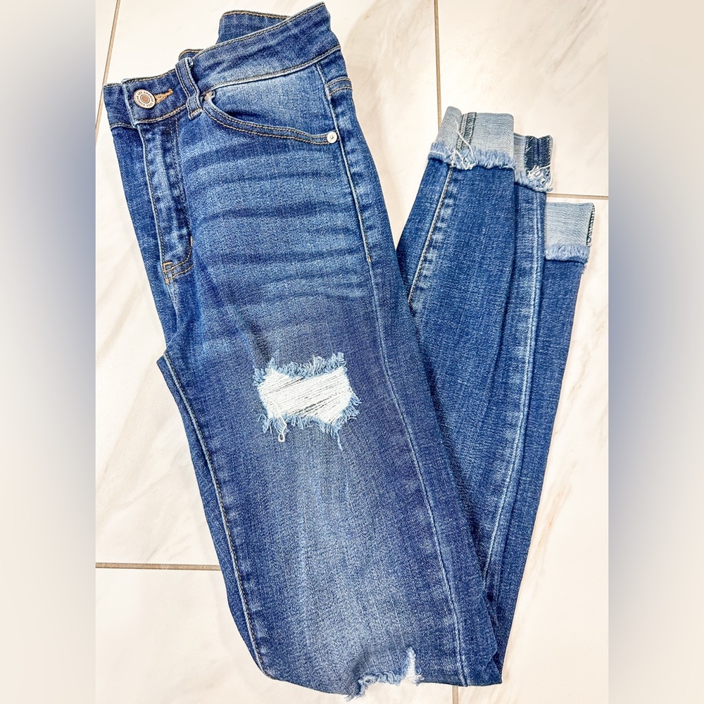KanCan Ripped Blue Skinny Jeans